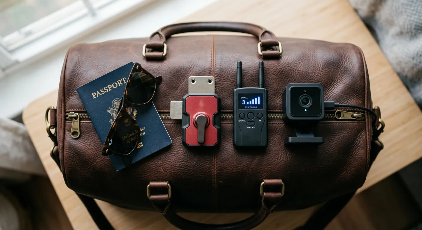Gadgets de segurança portáteis ideais para uso em hotéis e viagens
