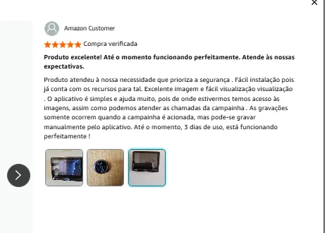 Avaliação do Cliente na Amazon com Olho Mágico