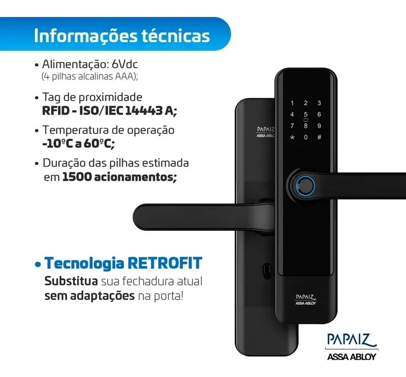Painel Touch e Biometria