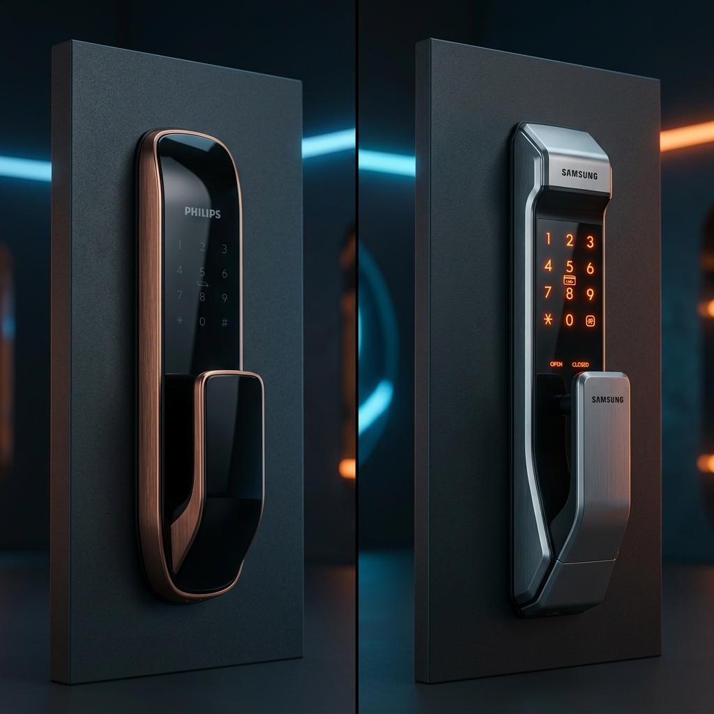 Philips DDL702 vs Samsung SHP-DP609: Qual Fechadura Digital Comprar em 2026? [Batalha Premium]